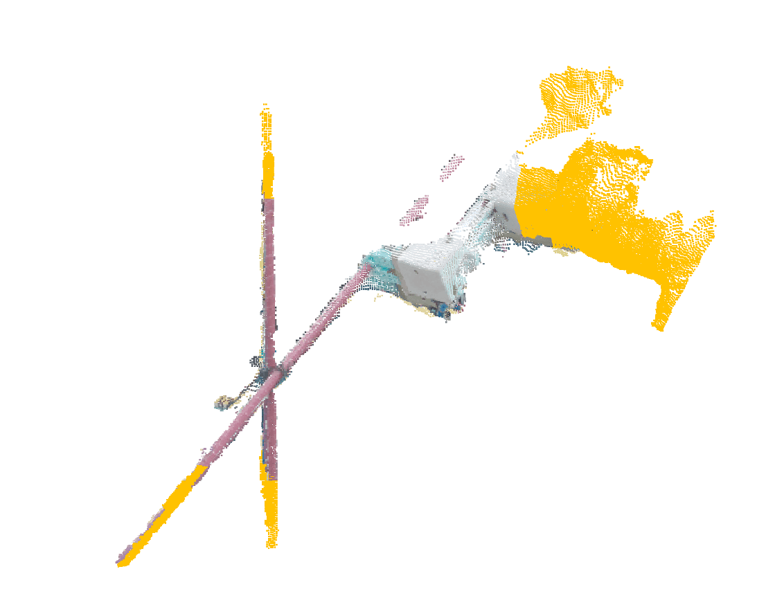 Point cloud captured during robotic scanning