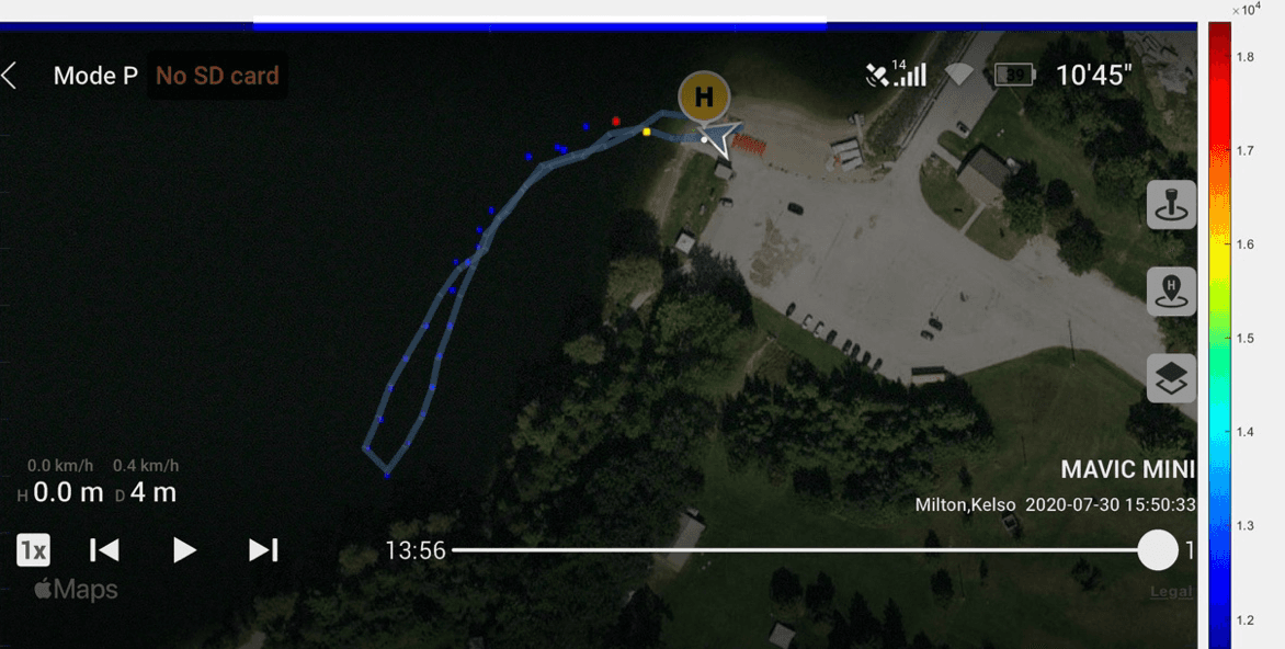 Conductivity data across Kelso Reservoir