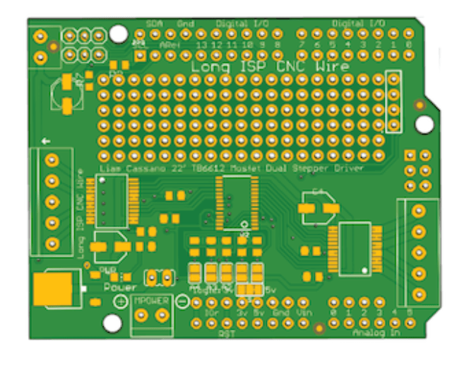 CNC Wire custom PCB rendering