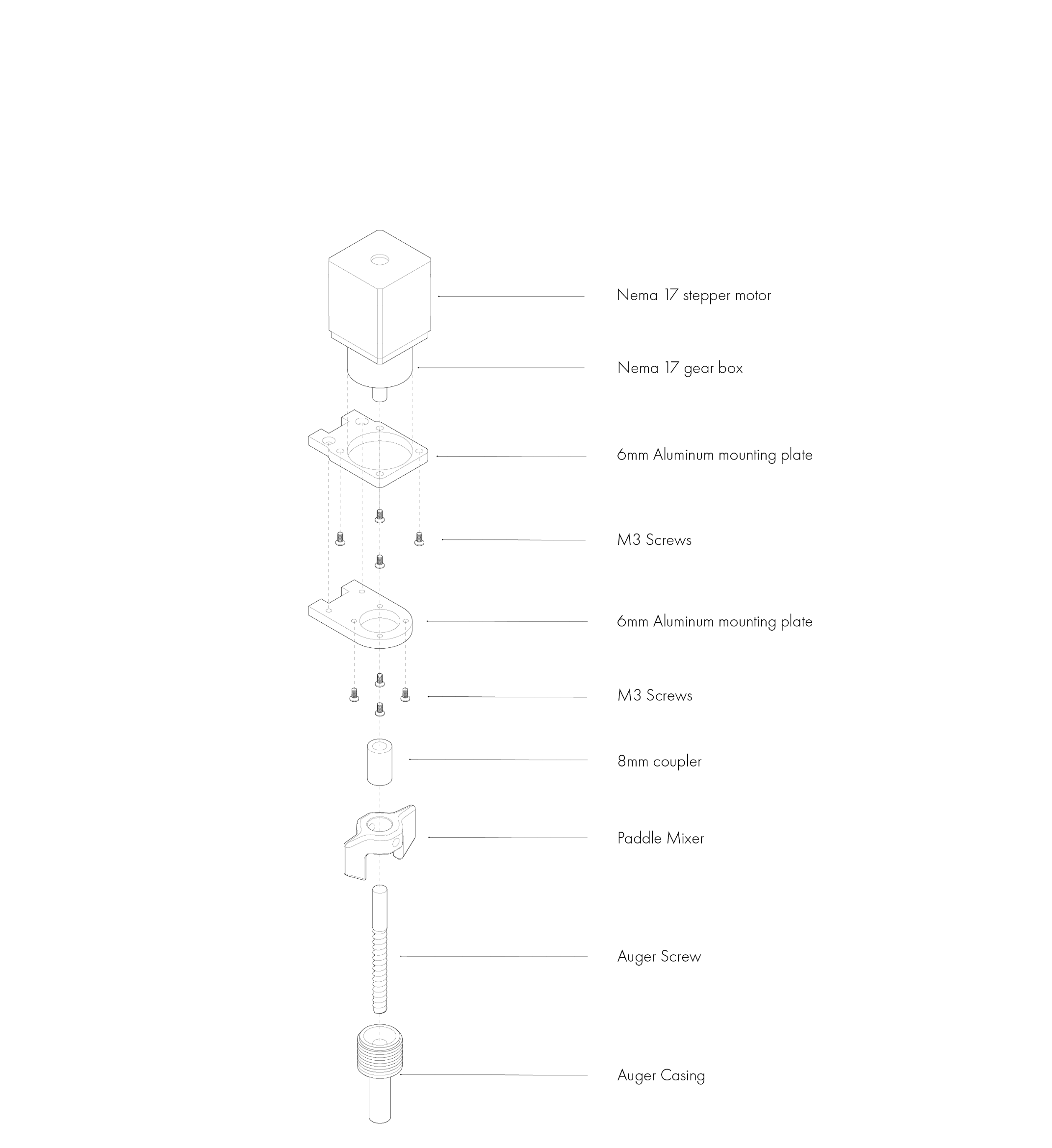Drive and auger assembly