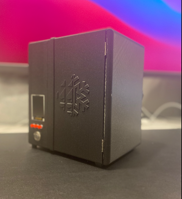 Completed desktop mini fridge exterior